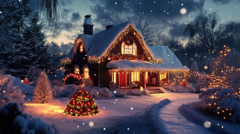 Holiday Lights Hanging in Alpharetta, GA