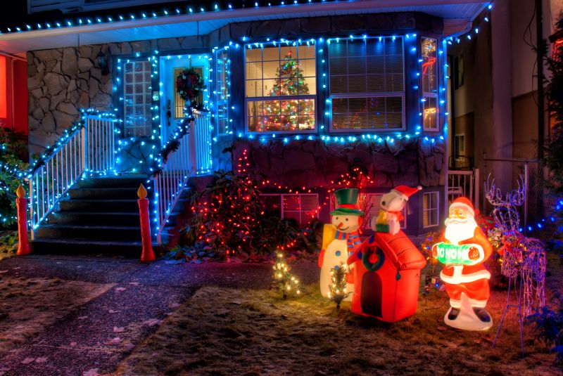 Holiday Lights Hanging in Kansas City, KS